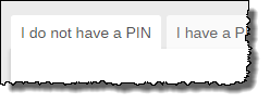 I do not have a PIN